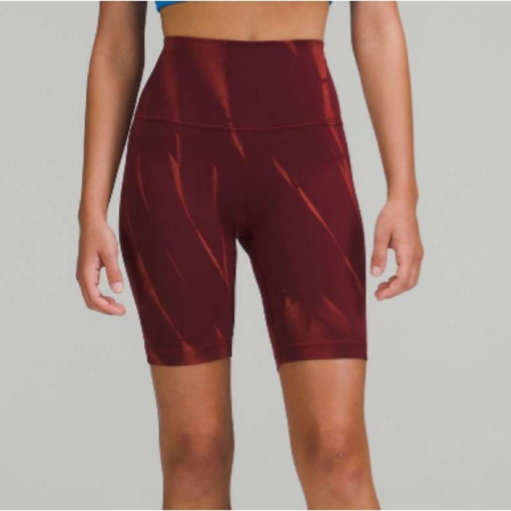 Lululemon Wunder Train High-Rise Short Sun Bleached Wash Red Merlot | Size 4, 8”